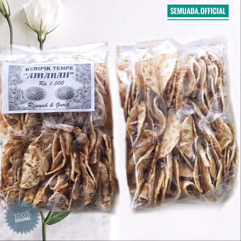 

Cemilan keripik tempe gurih & renyah