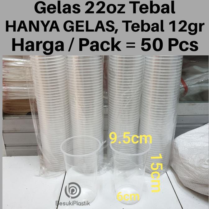 .........] Gelas Plastik 22oz / Starindo 22oz