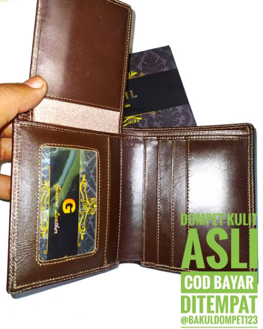 Dompet Pria Full Kulit Sapi Asli Lk Berdiri 13 Slot Kartu EMBOS KICKERS