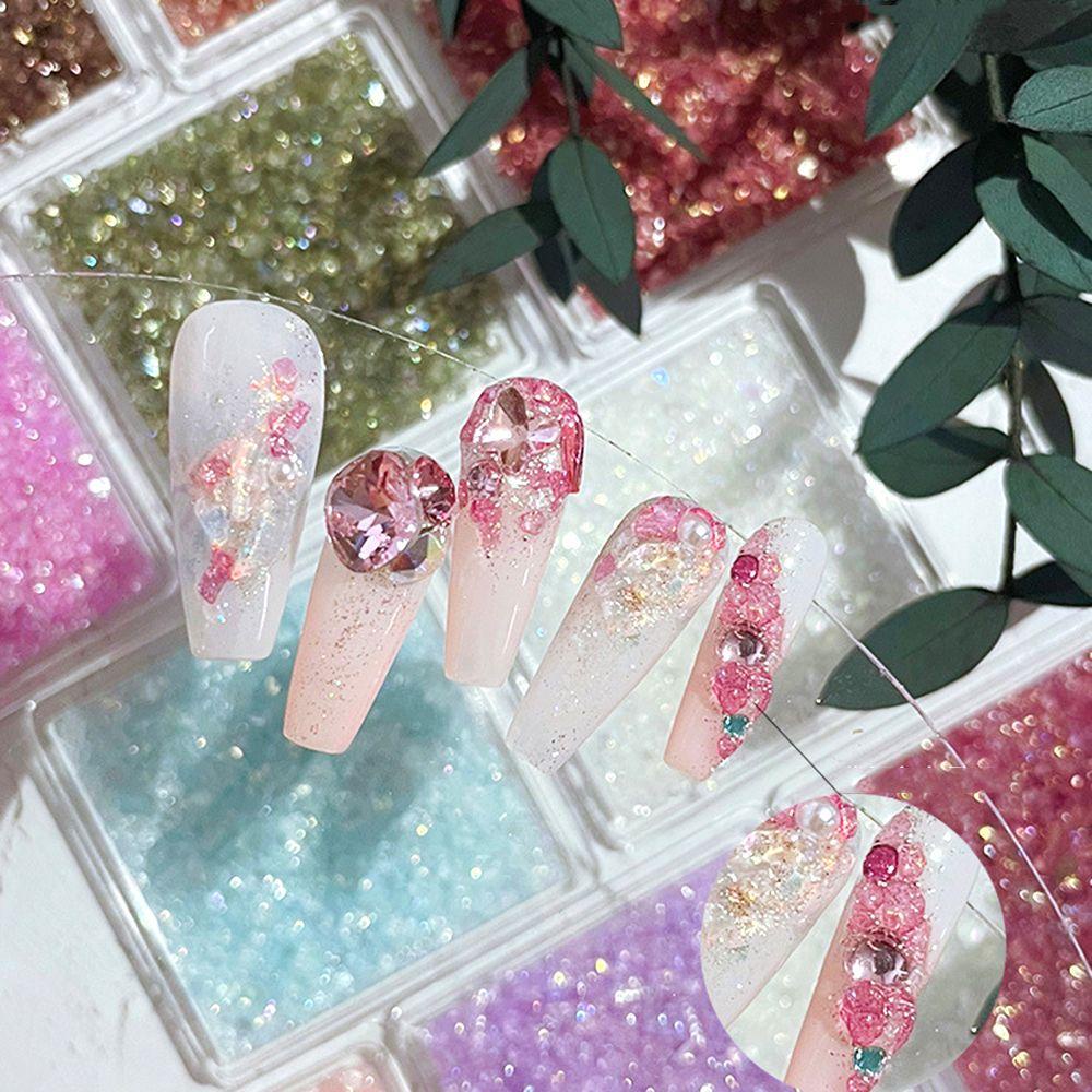 Mxbeauty Nail Art Rhinestones Multiwarna Glliter Membuat Perhiasan Permata Ornamen Tidak Teratur DIY Craft Nail Charms