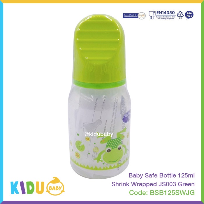 Baby Safe Botol Susu Bayi Botol Susu Anak Bottle 125ml Shrink Wrapped JS003 Kidu Baby