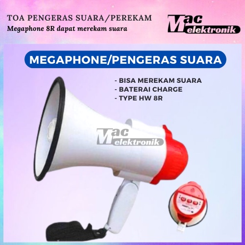 TOA PENGERAS SUARA MEGAPHONE  HW-8R UNTUK JUALAN KELILING, OUT BOND, KAMPANYE, PROMOSI DLL