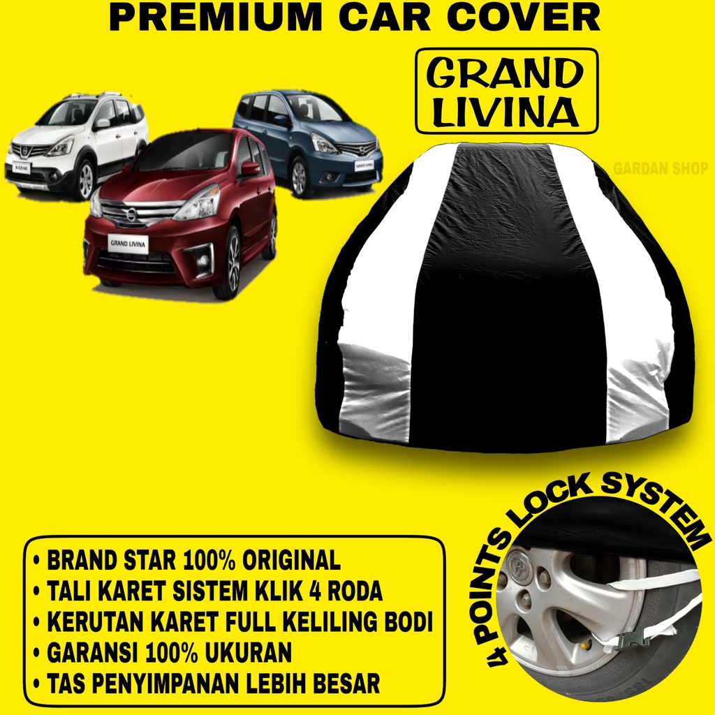 Body Cover GRAND LIVINA Sarung Strip SILVER Penutup Pelindung Bodi Mobil Nissan Grand Livina PREMIUM Cover