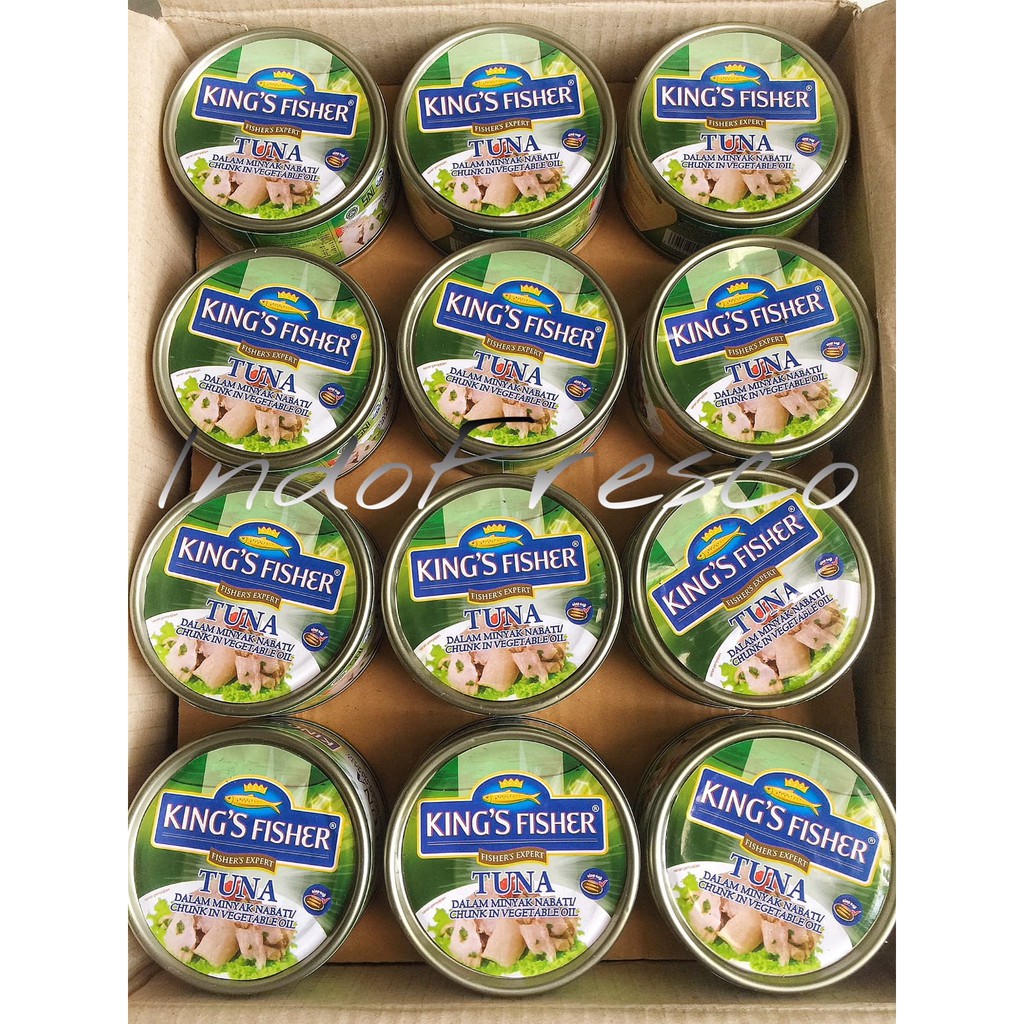 

PROMO KING'S FISHER TUNA IN OIL- TUNA KALENG 170G- 1DUS KHUSUS GOSEND TERMURAH