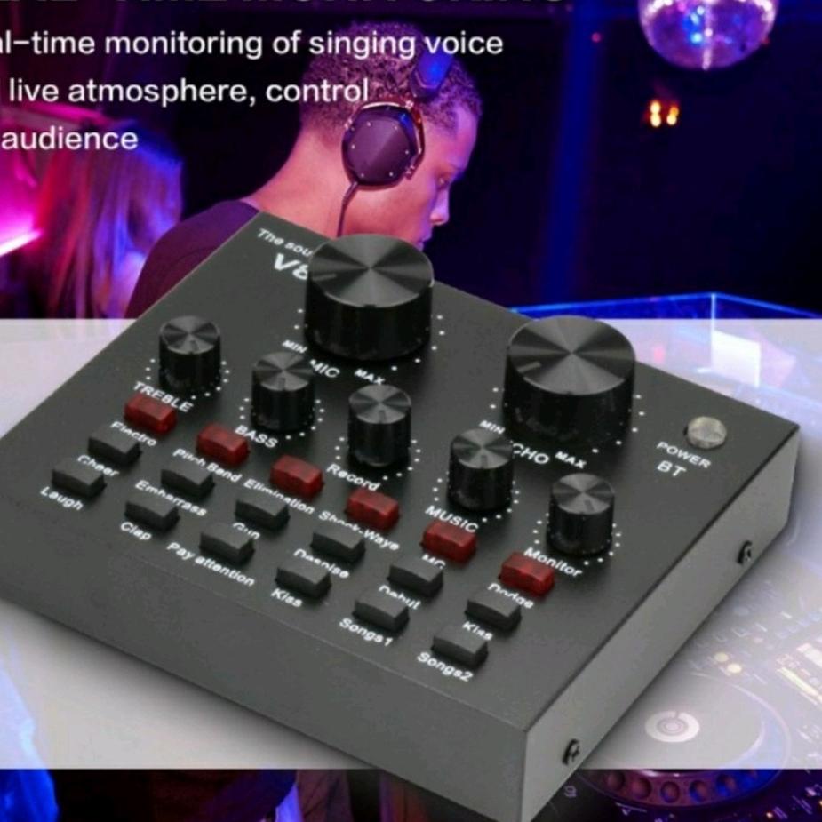 ✪ SOUNDCARD V8 MIXER BLUETOOTH SOUNDCARD V8 USB EXTERNAL - BENUA DUNIA ❆