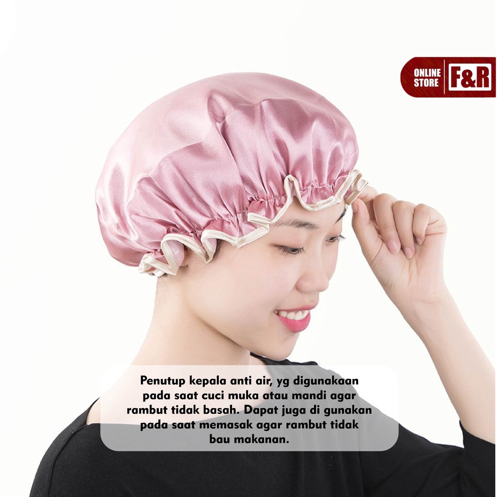 Shower Cap Penutup Kepala Mandi Penutup Rambut Topi Mandi Tutup Kepala Mandi Perlengkapan Mandi