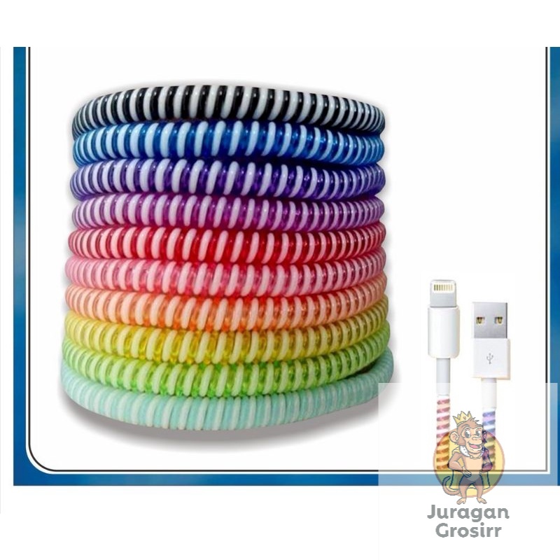 JG - PELINDUNG KABEL - 2 WARNA MURAH - CORD PROTECTOR SPIRAL