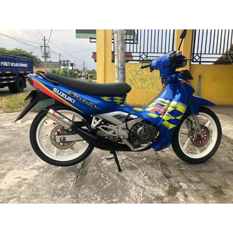 Knalpot Creampie Original Satria 2tak Hiu Lumba SR02 Galvanis Dof Original Racing Jogja asli Std Rac