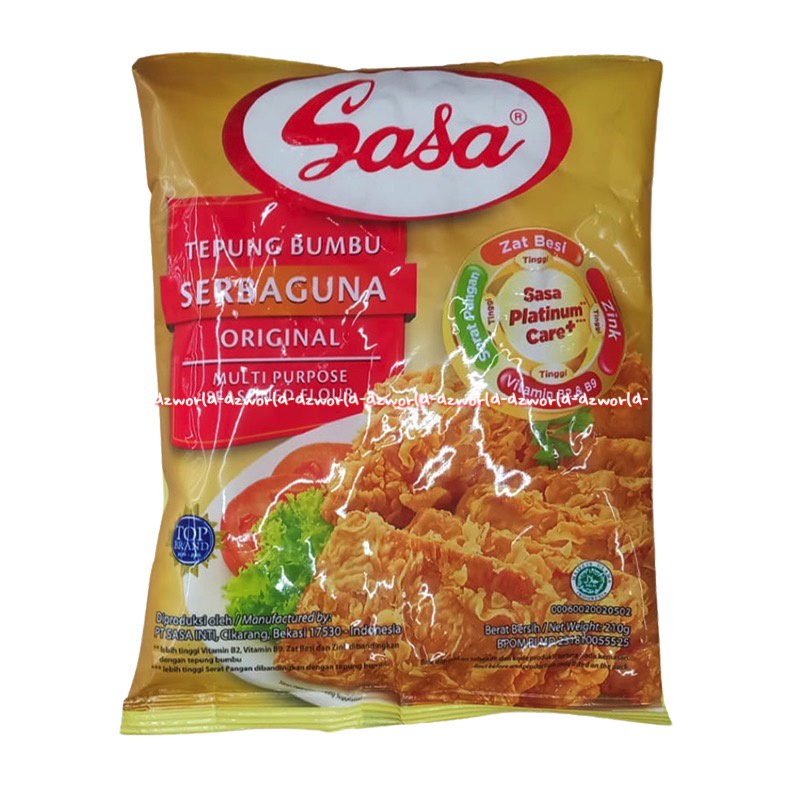 Sasa Tepung Serbaguna Original 210gr Menghasilkan Rasa Dan Renyah Yang Membuat Anda Sekeluarga Suka