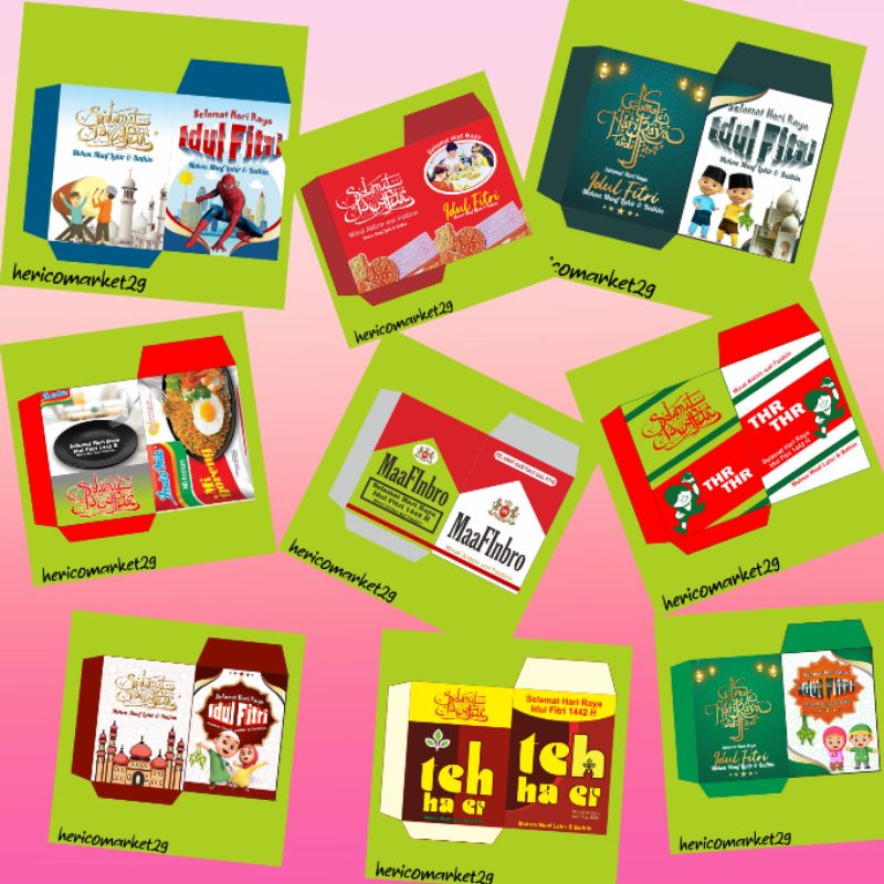 

Amplop lebaran unik 2024/harga per pack isi 10/kertas hvs/angpao/uang lipat/amplop kecil