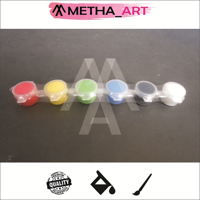 

Cat Lukis Akrilik Tube 6 Warna Primer 3ml - Cat akrilik murah