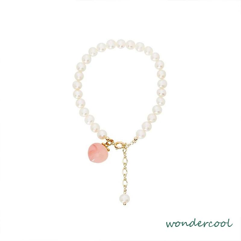 Gelang Mutiara Persik Pelajar Wanita Niche Design Sisters Couple Best Friends Gelang-Won