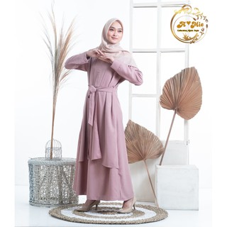 Nara Dress | Fashion Muslim Gamis Bahan Torri | Amie Collection Hijab