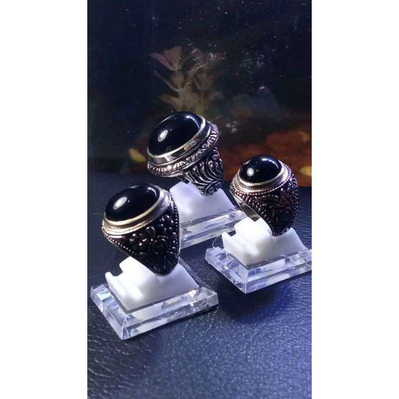 cincin batu akik kecubung tanduk