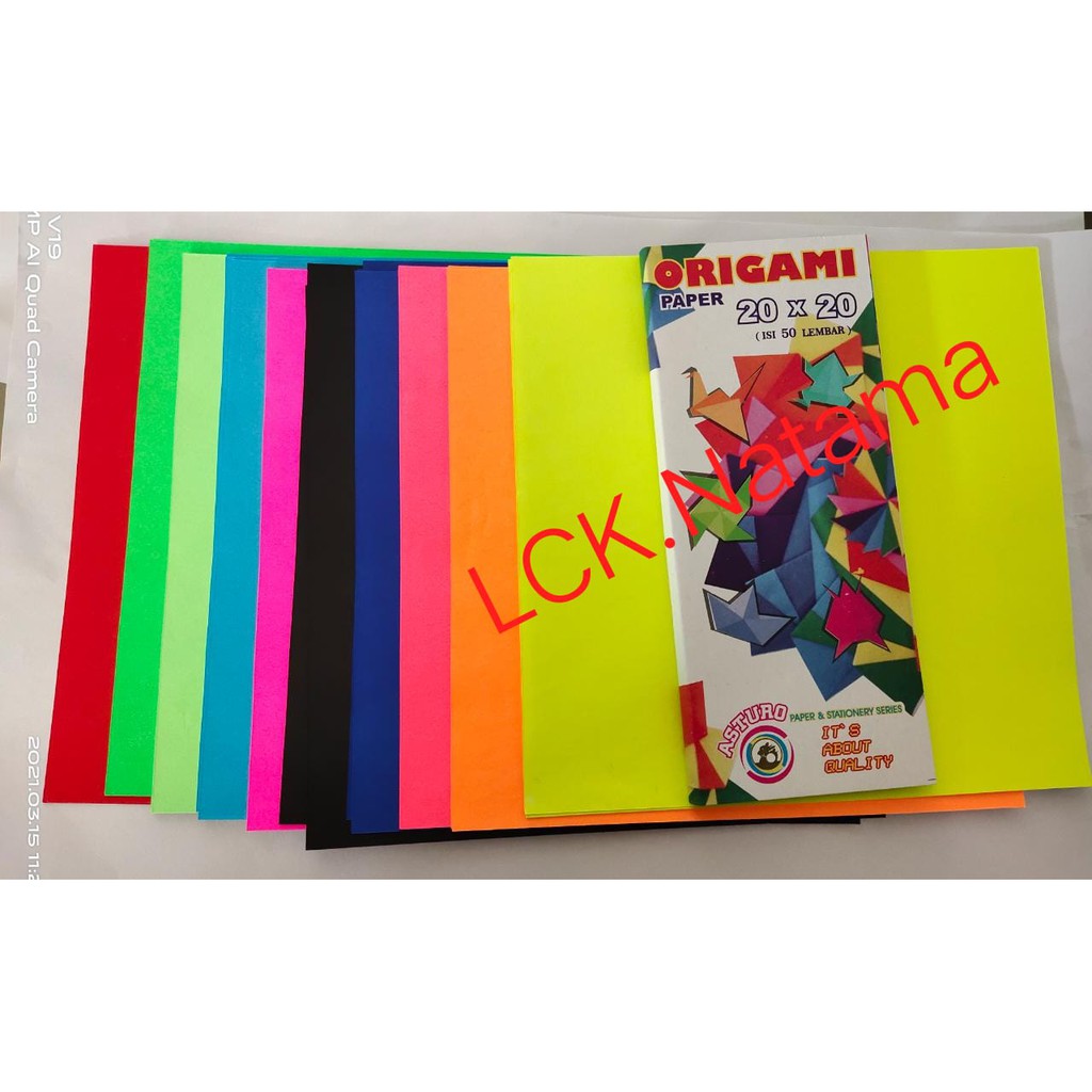 

ASTURO Origami polos 20x20 isi 50 lembar / warna 1 sisi