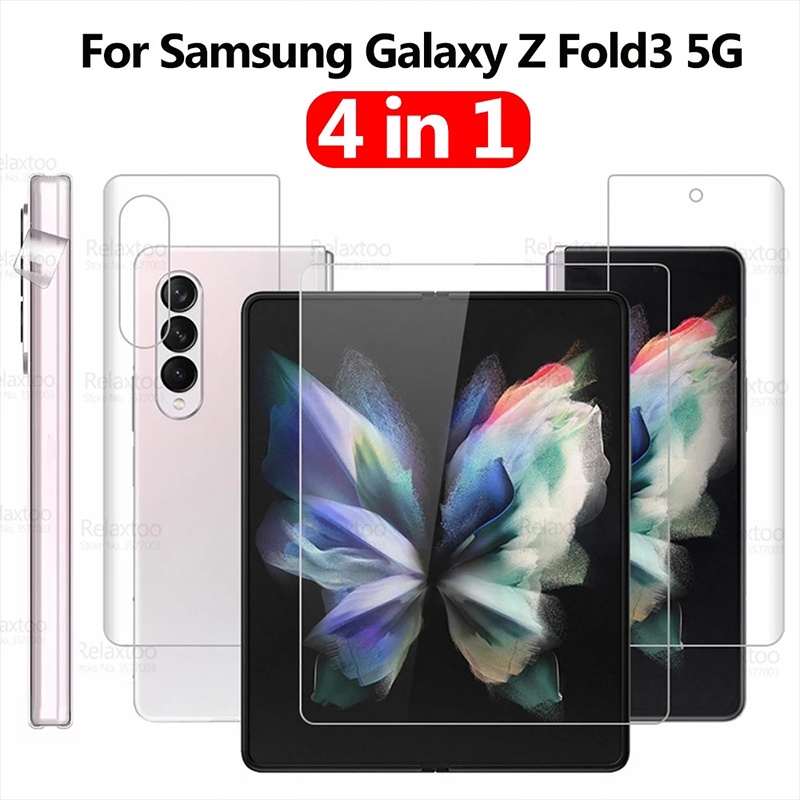 Pelindung Layar Samsung Galaxy Z Fold 3 paket 4 in 1 bahan hydrogel