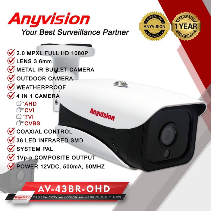 Kamera Cctv AV-43BR OHD 2.0 Mpxl AnyVision
