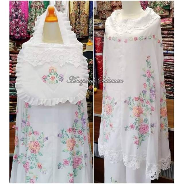Anugerah bordir - Mukena ponco sulaman