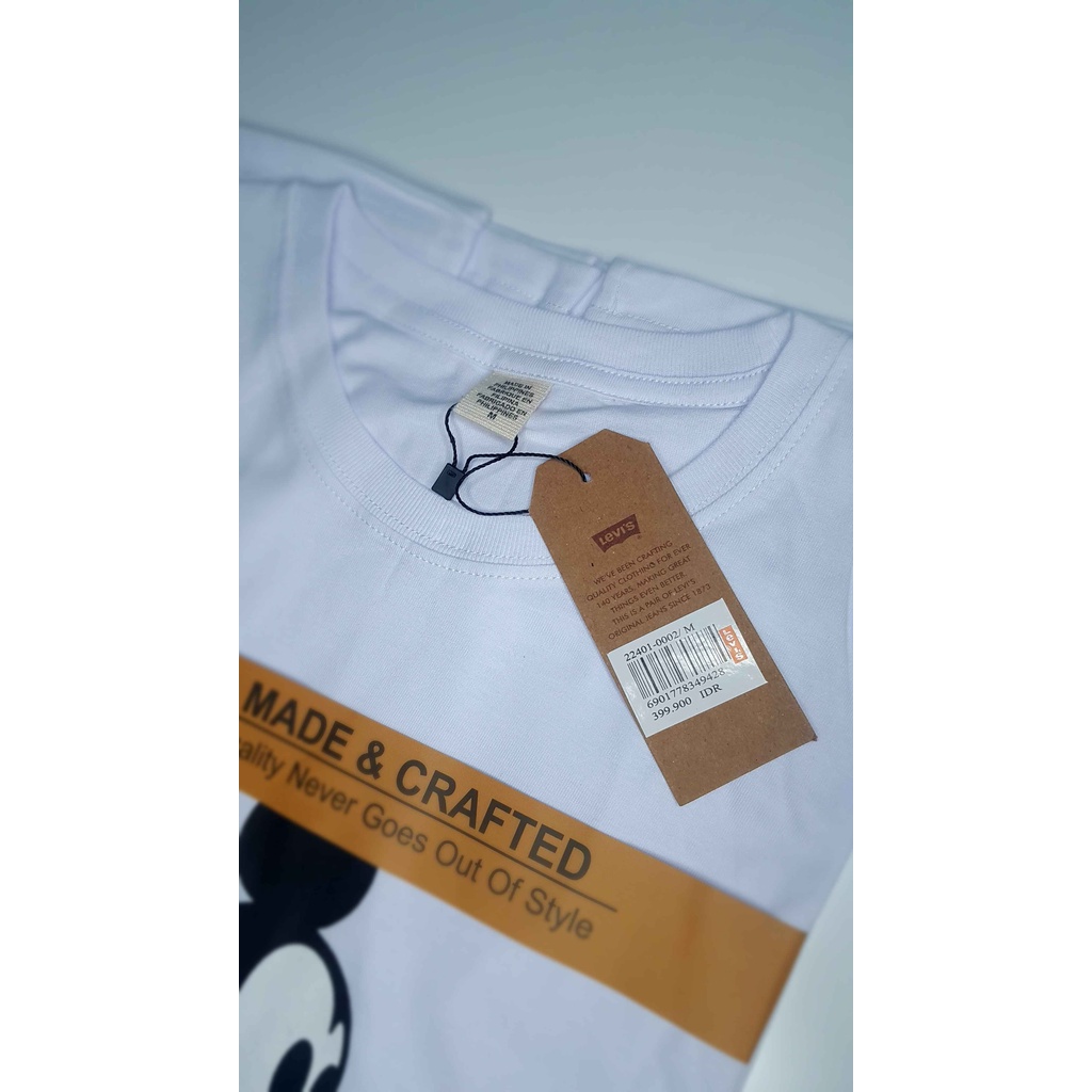 Kaos T shirt Pria wanita/levis mickey/premium/import branded/combed 24S