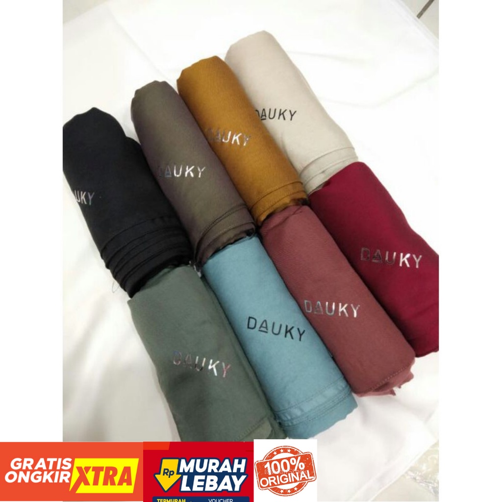 Hijab segi empat kerudung polos silk monza scarf dauky