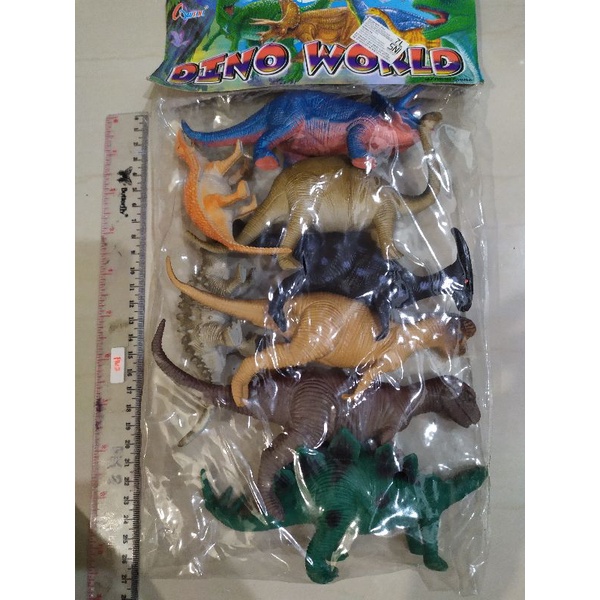 Dino world/ mainan anak hewan karet/ mainan SNI
