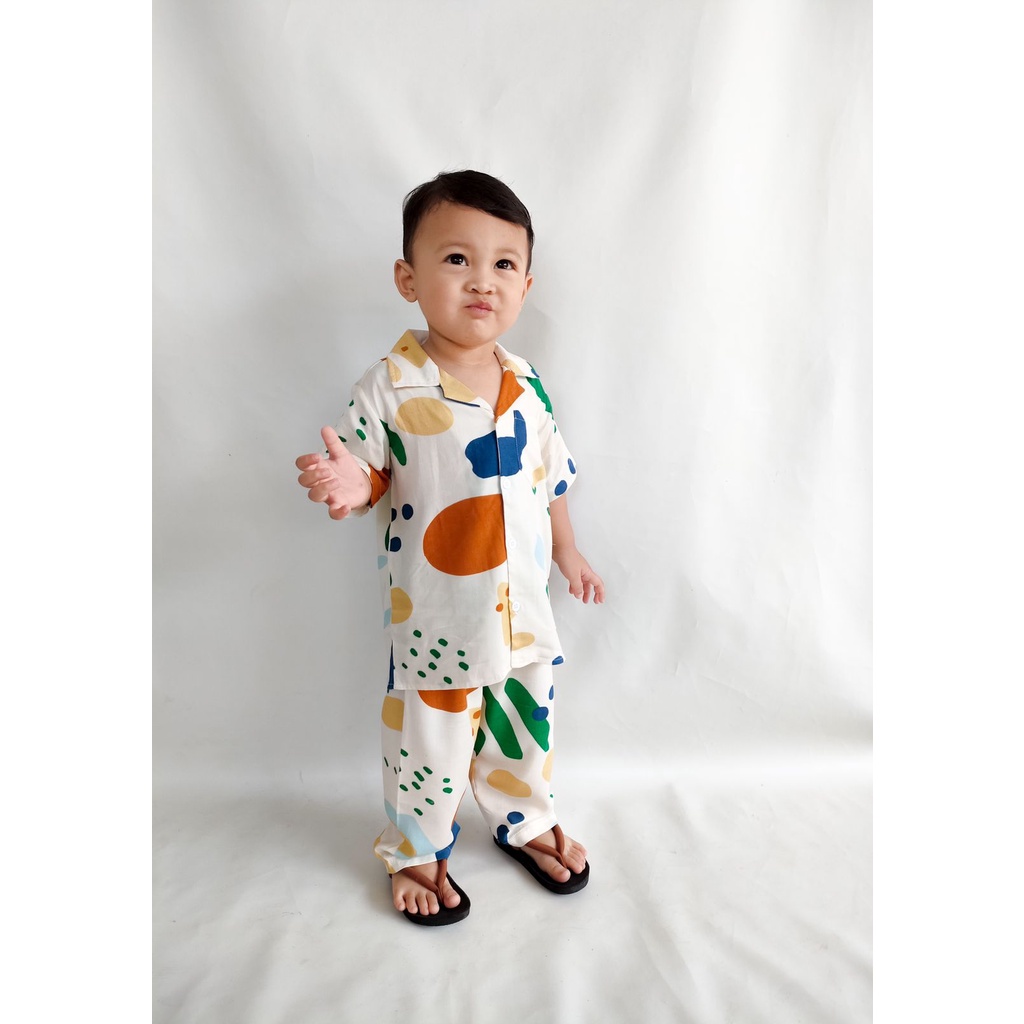 Yobebee One Set Kiddo Setelan Rayon Anak Usia 2 3 4 6 8 10 Tahun Baju Tidur Piyama Pajamas Kids Motif Karakter Oneset Model Baju Harian Santai Anak Laki Laki Cowok