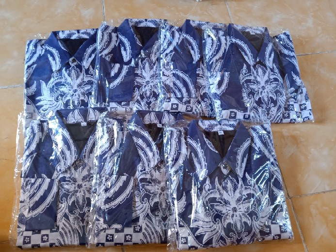 Japunta Blue #2 Kemeja Batik Pria Atasan Batik Baju Batik Pria Lengan Panjang Batik Modern By Anjani