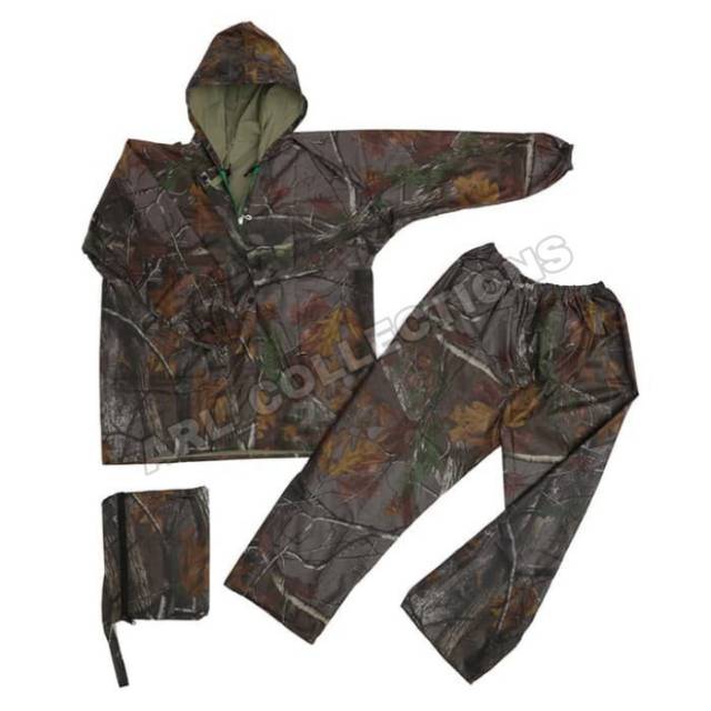 Jas hujan setelan loreng camo perbakin/mantel hujan army hunting tactical outdoor