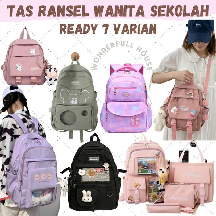 Tas Sekolah Anak Perempuan Tas Ransel Wanita Tas Import Sd Smp Sma Smk