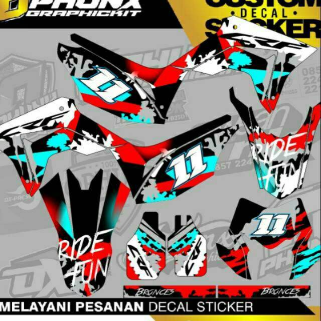 STIKER DECAL CRF 150 L FUN TOSCA RED