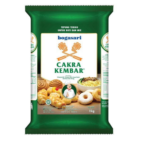 

CAKRA KEMBAR Tepung Terigu Bogasari Premium 1 KG