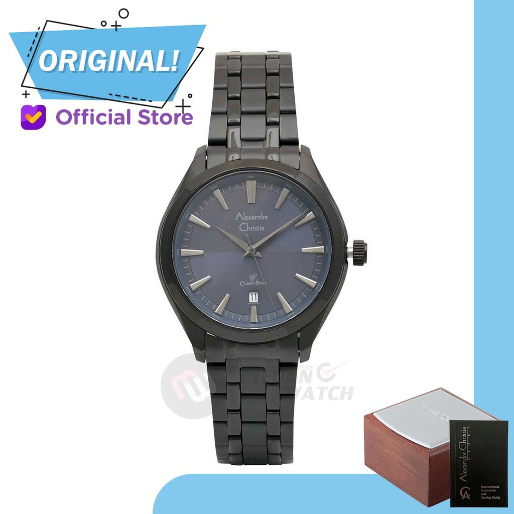 Jam Tangan Wanita Analog Alexandre Christie 8646LD AC8646 AC 8646 LD 8646 LDBIPBU Original Garansi R