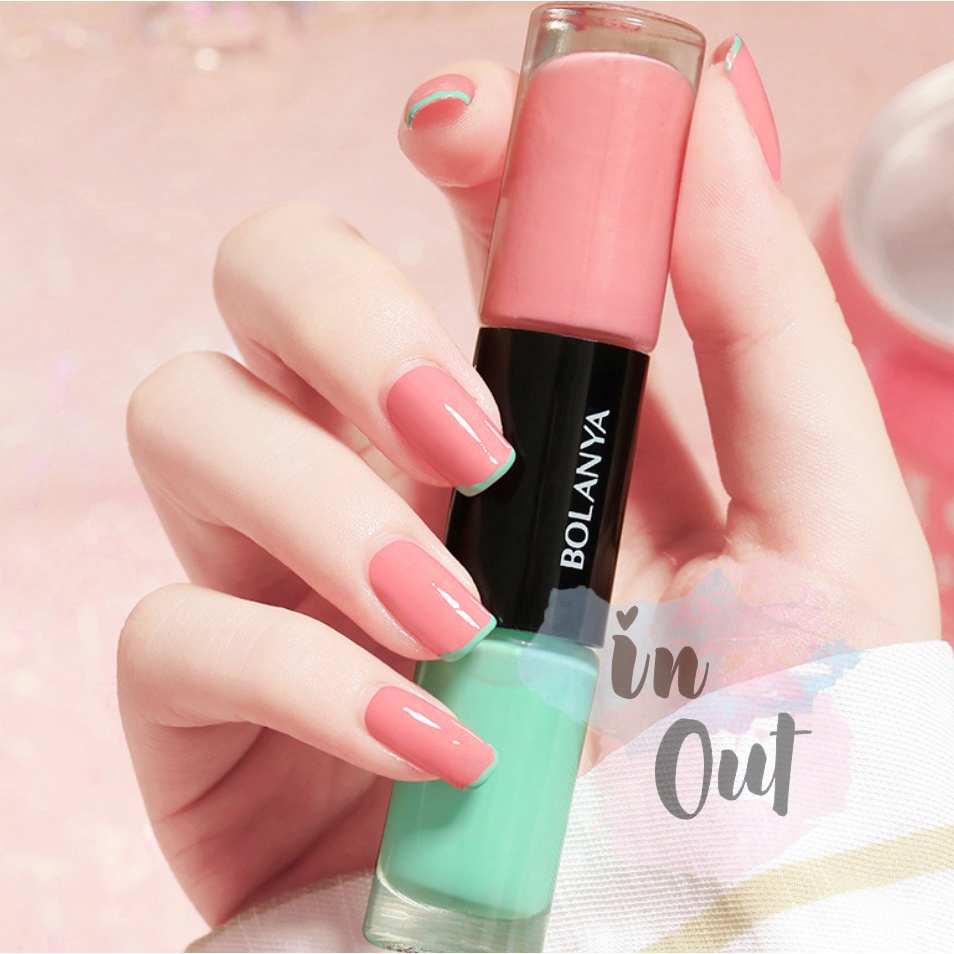 BOLANYA Kutek Kuku 2 in 1 Cat kuku Korea Nail Polish Non Peel Off Halal Water Base KU001