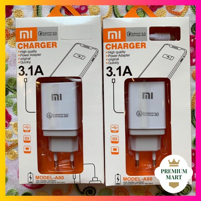 Charger XIAOMI 3A / Charger XIAOMI 3.0 Qualcomm Quick Charge