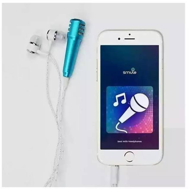 Headset plus mic imut untuk karaoke smule/suara stereo bas oke bening hasil suara oke