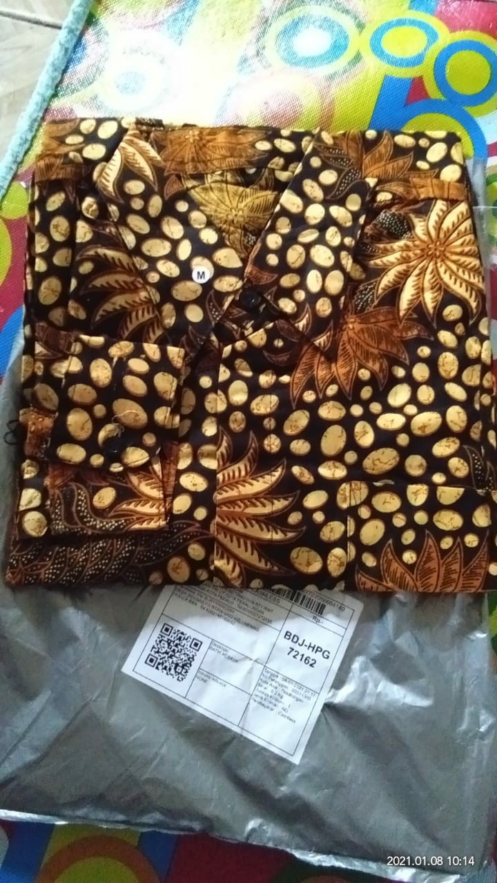Batik Couple Keluarga Sania Ruffle Ori Ndoro Jowi Dnt Motif Rempel Kuning