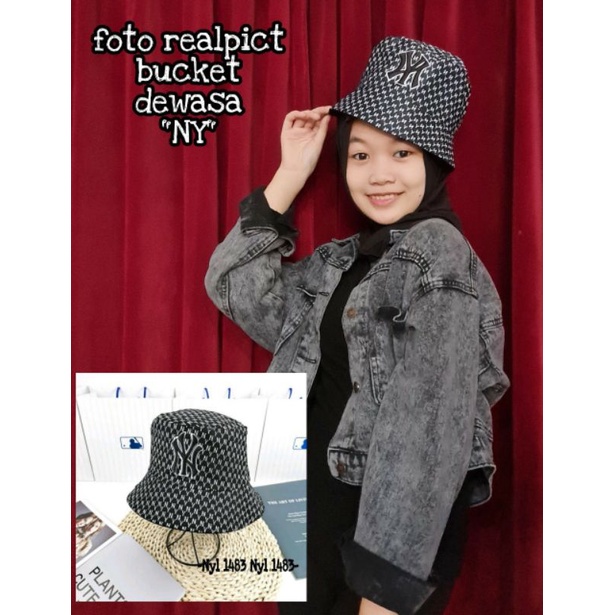 Bucket dewasa topi bucket hats sublim NY/D*OR