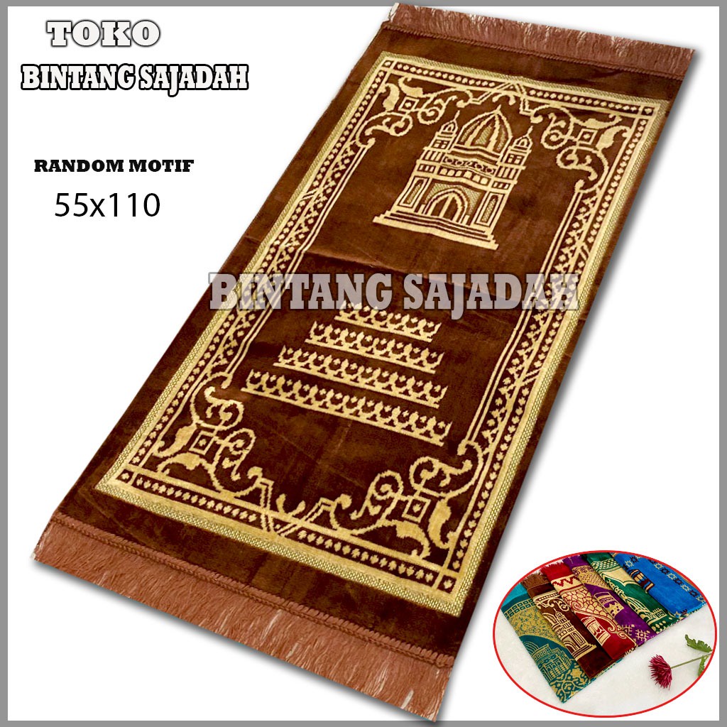 Sajadah Turkey Termurah Ukuran Medium 55x110 cm Bahan Tebal Peralatan Sholat