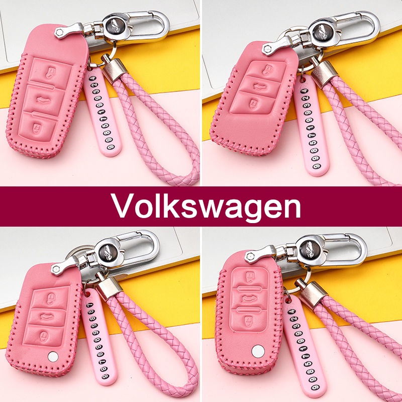 Keyless Remote Car Key Leather Protection Cover Casing key case for Volkswagen VW Polo golf Vento Passat Tiguan