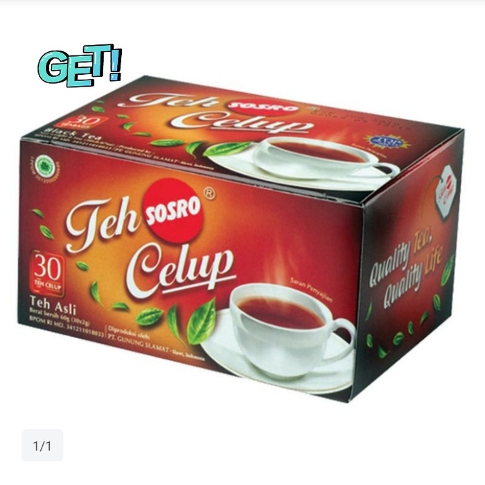 

TEH-DAUN- TEH SOSRO CELUP ISI 30 PCS -DAUN-TEH.