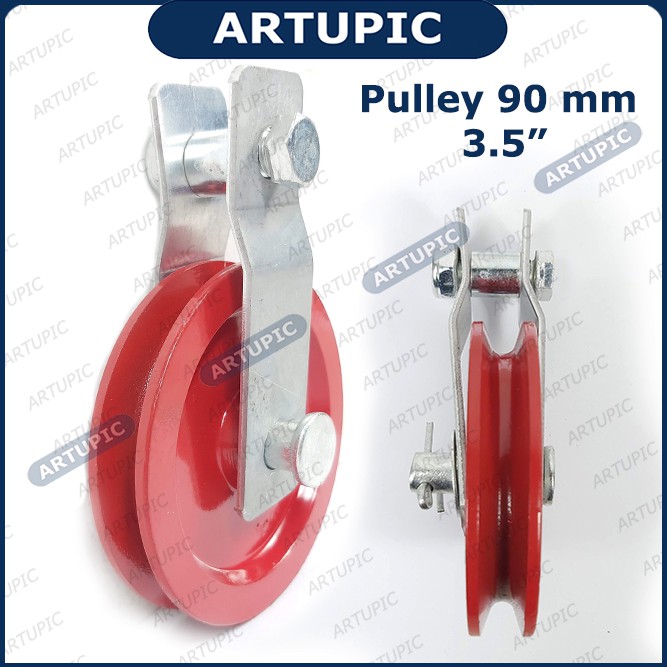 Pulley Katrol BESI 90 mm 3.5 Inch Puli Kerekan Katrol BESI 90 mm 3.5 Inch untuk nipple kandang ayam