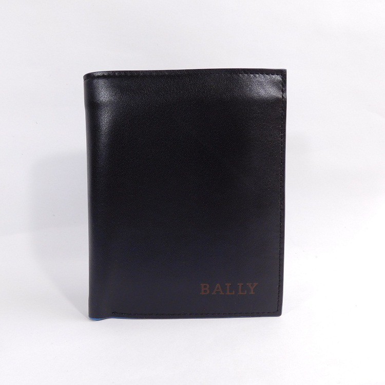 DOMPET KULIT PRIA BERDIRI IMPORT BRANDED - BALLY 2508 BLACK