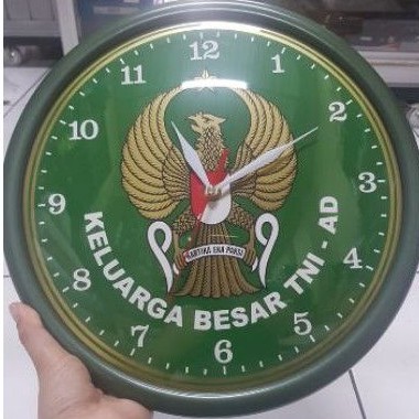 Jam TNI | Jam dinding TNI AD ekapaksi | Jam dinding TNI AD kaca cembung | Jam rumah | Hiasan jam