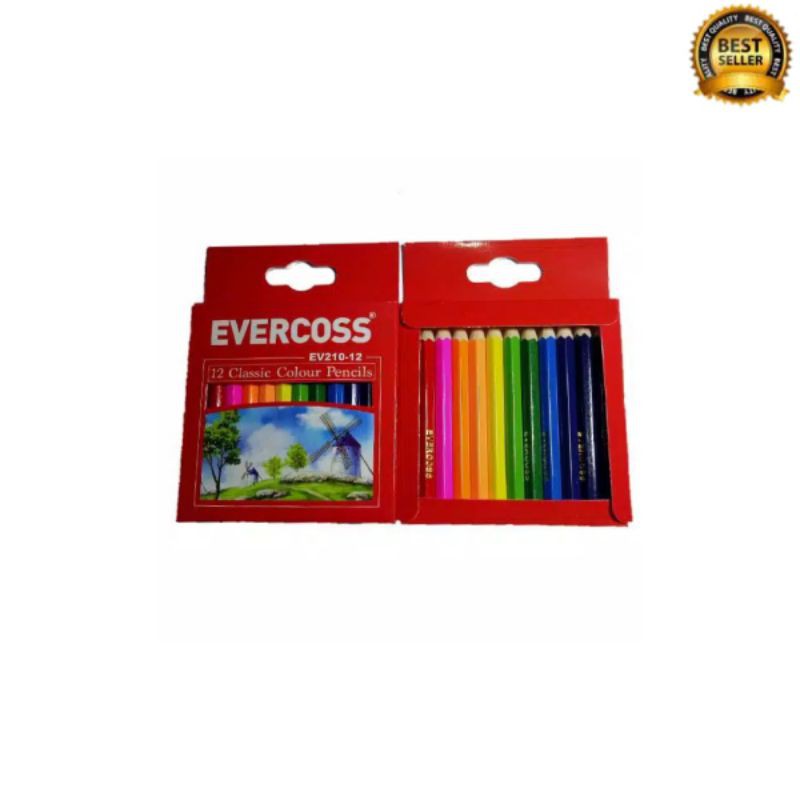 

PENSIL 12 WARNA EVERCOSS PENDEK@1set