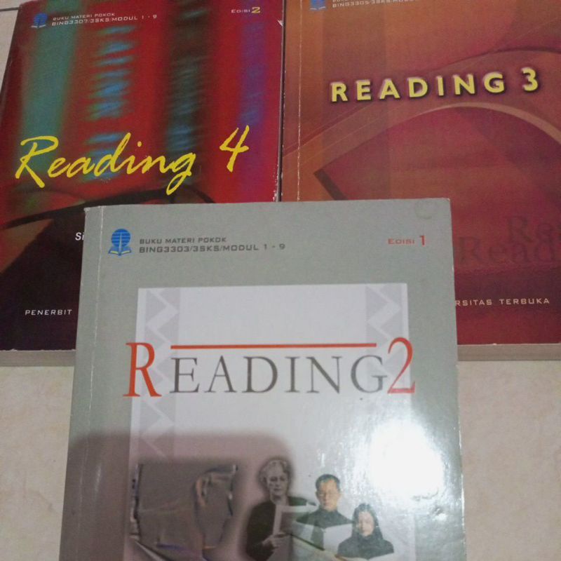 Buku modul UT BMP Sastra Inggris BING Reading 2, 3, dan 4