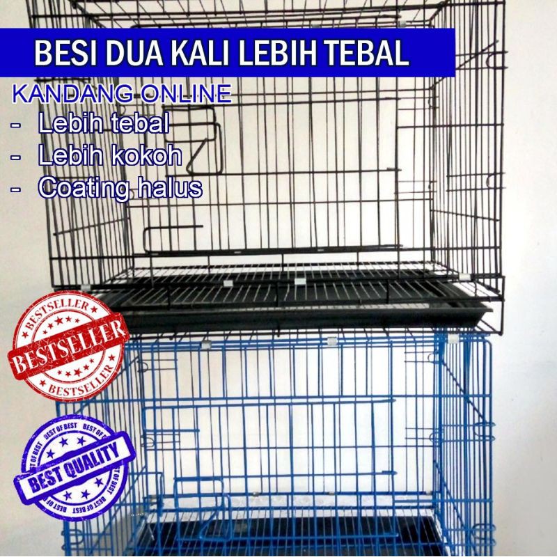 Kandang Kucing Besi Paling Tebal sesuai foto pintu besar ukuran L termurah di Indonesia-6