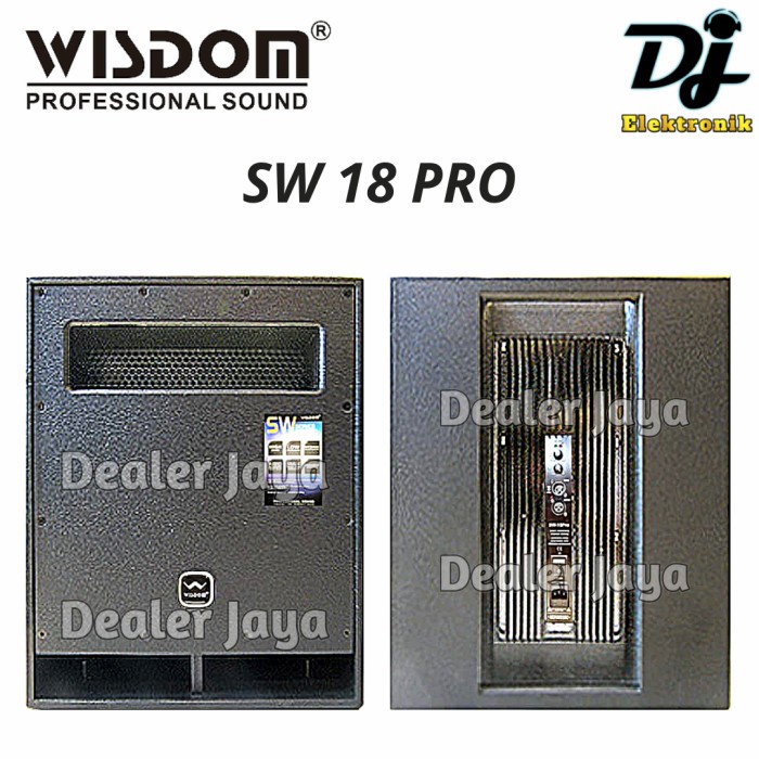 Speaker Subwoofer Wisdom SW 18 PRO / SW18 PRO / SW18PRO - 18 inch Aktif