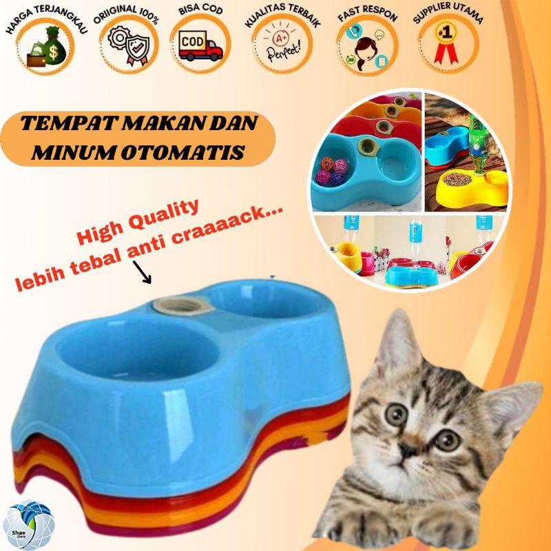 Tempat Makan kucing Anjing Otomatis 2in1 petbowl mangkok kucing anjing