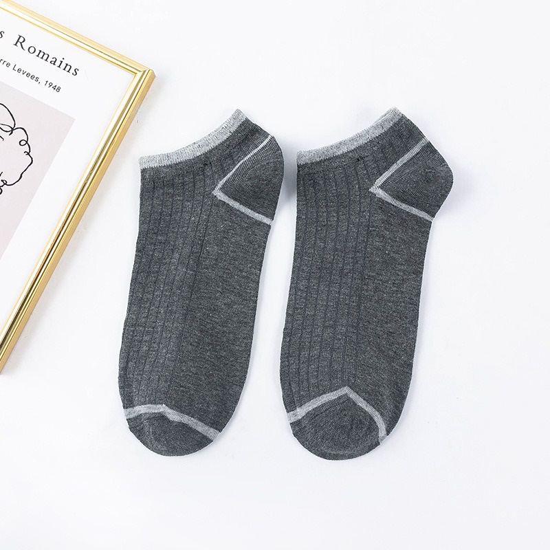 Kaos Kaki Ankle Pendek Lucu Tebal 1kg muat 86pcs Motif Brown Import Lembut GANNISE KK0002-KK0008 DARKGRAY
