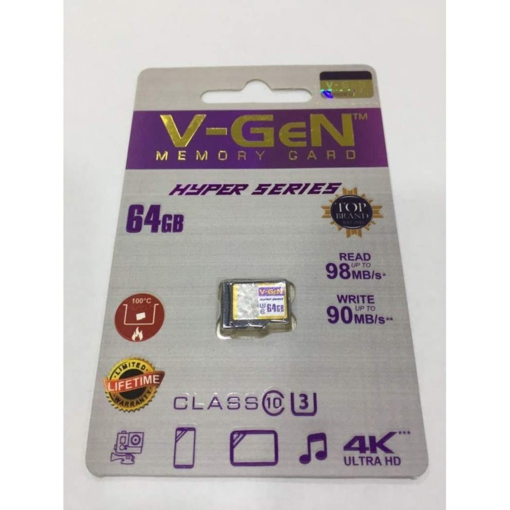 Memory Card Micro SD V-Gen Hyper Series 64gb Original